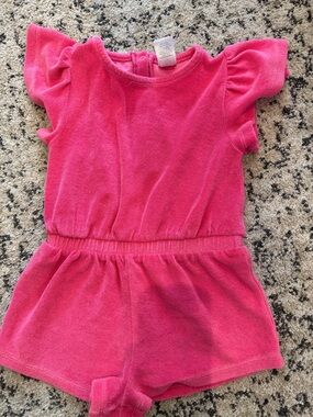 Tucker + Tate Bright Pink Terry Romper